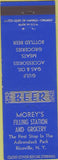 Matchbook Cover - Morey's oil gas Riceville NY