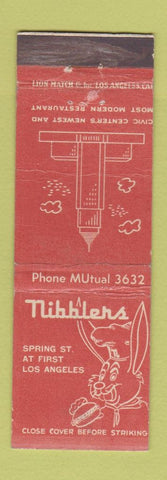 Matchbook Cover - Nibblers Restaurant Los Angeles CA