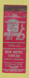 Matchbook Cover - New Motel Fowler Fresno CA WEAR