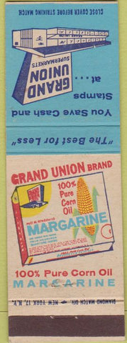 Matchbook Cover - Grand Union Markets Margarine