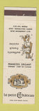 Matchbook Cover - Le Petit Chateau North Hollywood CA Italian
