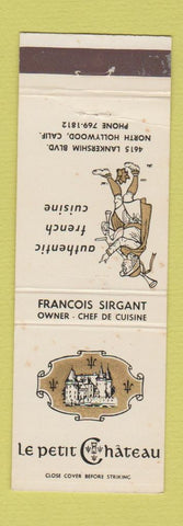 Matchbook Cover - Le Petit Chateau North Hollywood CA Italian