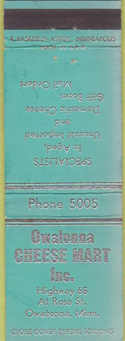 Matchbook Cover - Owatonna Cheese Mart MN WEAR