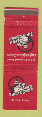 Matchbook Cover - Tom Ham's Lighthouse San Diego CA