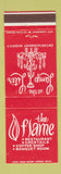 Matchbook Cover - The Flame Restaurant Visalia CA