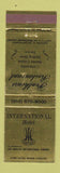 Matchbook Cover - International Hotel Los Angeles CA