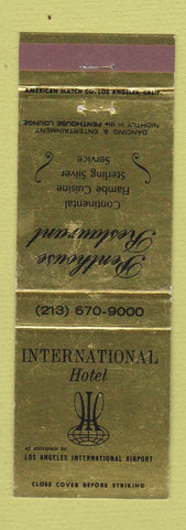 Matchbook Cover - International Hotel Los Angeles CA