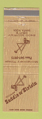 Matchbook Cover - Village Saddle n Sirloin Santa Rosa CA