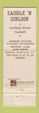Matchbook Cover - Village Saddle n Sirloin Santa Rosa CA