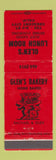 Matchbook Cover - Glen's Lunch Room Bakery Crescent City CA  WEAR