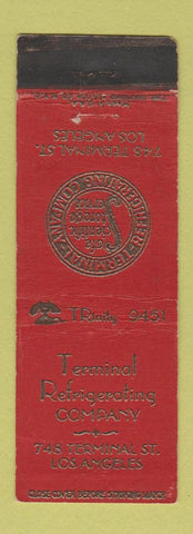Matchbook Cover - Terminal Refrigerating Los Angeles CA WEAR