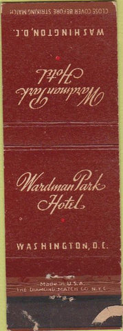 Matchbook Cover - Wardman Park Hotel Washington DC WEAr