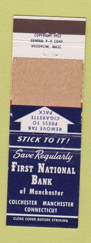 Matchbook Cover - First National Bank Colchester Manchester CT