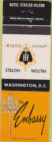 Matchbook Cover - Embassy Hilton Hotel Washington DC