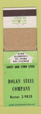 Matchbook Cover - Dolan Steel Bridgeport CT