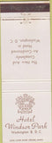 Matchbook Cover - Hotel Windsor Park Washington DC