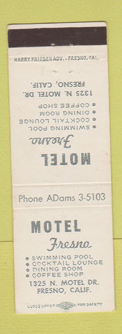 Matchbook Cover - Motel Fresno CA