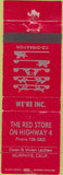 Matchbook Cover - Red Store Murphys CA WEAR