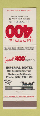 Matchbook Cover - Imperial 400 Motels Modesto CA