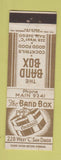 Matchbook Cover - The Band Box San Diego CA