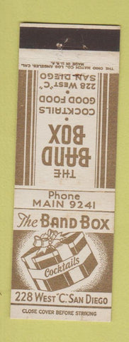 Matchbook Cover - The Band Box San Diego CA