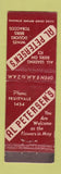 Matchbook Cover - Al Petersen's Oakland CA feature