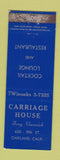 Matchbook Cover - Carriage House Oakland CA WEAR