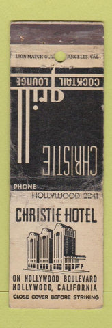Matchbook Cover - Christie Hotel Hollywood CA WORN