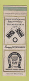 Matchbook Cover - Lucky Spot Cafe Hollywood CA dominoes WEAR