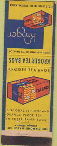 Matchbook Cover - Kroger Brand Tea Bags