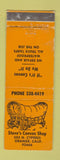 Matchbook Cover - Steve's Canvas Shop Orange CA