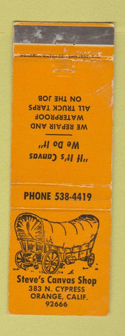 Matchbook Cover - Steve's Canvas Shop Orange CA