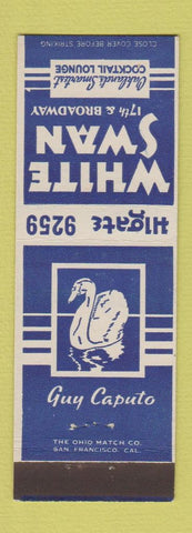 Matchbook Cover - White Swan Cocktail Lounge Oakland CA