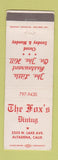Matchbook Cover - The Fox's Restaurant Altadena CA