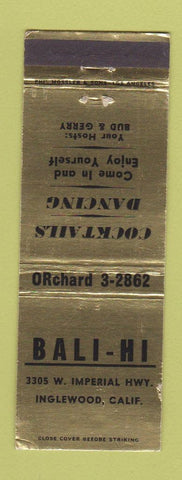 Matchbook Cover - Bali HI Inglewood CA WEAR