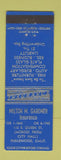 Matchbook Cover - Milton Gardner Insurance Inglewood CA