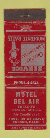 Matchbook Cover - Motel Bel Air Fresno CA WEAR