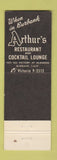 Matchbook Cover - Arthur's Village Inn Glendale CA