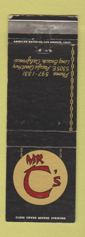 Matchbook Cover - MR C's Long Beach CA