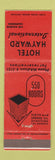 Matchbook Cover - Hotel Hayward Los Angeles CA ORANGE
