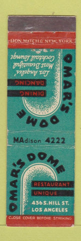 Matchbook Cover - Omar's Dome Los Angeles CA