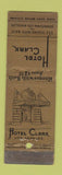 Matchbook Cover - Hotel Clark Los Angeles CA WEAR Lion Canada 1929