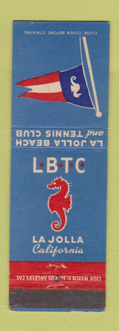 Matchbook Cover - La Jolla Beach Tennis Club CA seahorse