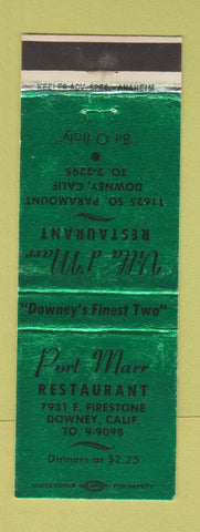Matchbook Cover - Villa d Marr Restaurant Downey CA