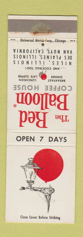 Matchbook Cover - Red Balloon Coffee House Van Nuys CA Niles IL WEAR
