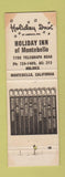 Matchbook Cover - Holiday Inn Montebello CA