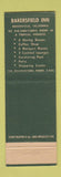 Matchbook Cover - Bakersfield Inn CA