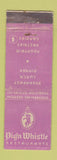 Matchbook Cover - Pig n Whistle Restaurant Los Angeles Pasadena CA WEAR