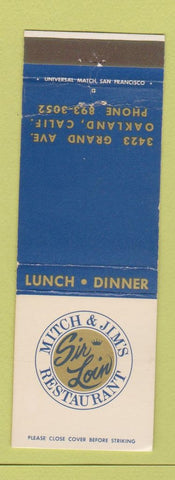 Matchbook Cover - Mitch & Jim's Restaurant Sir Loin Oakland CA WEAR