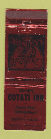 Matchbook Cover - Sophie's Cotati Inn CA